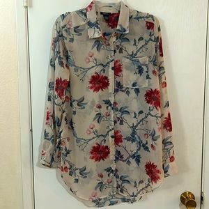 Long floral shirt